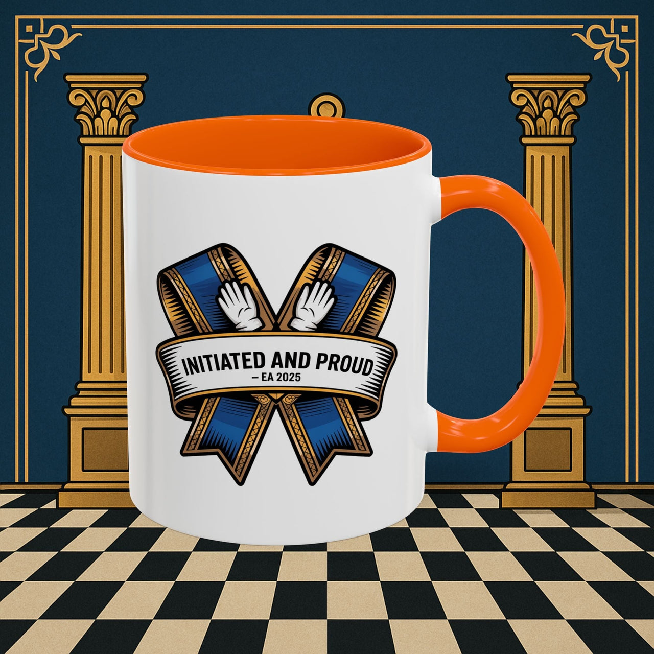 Premium Ready to Go Freemason Design | Entered Apprentice Initiated and Proud 2025 Ready to Go - Masonic Mugs