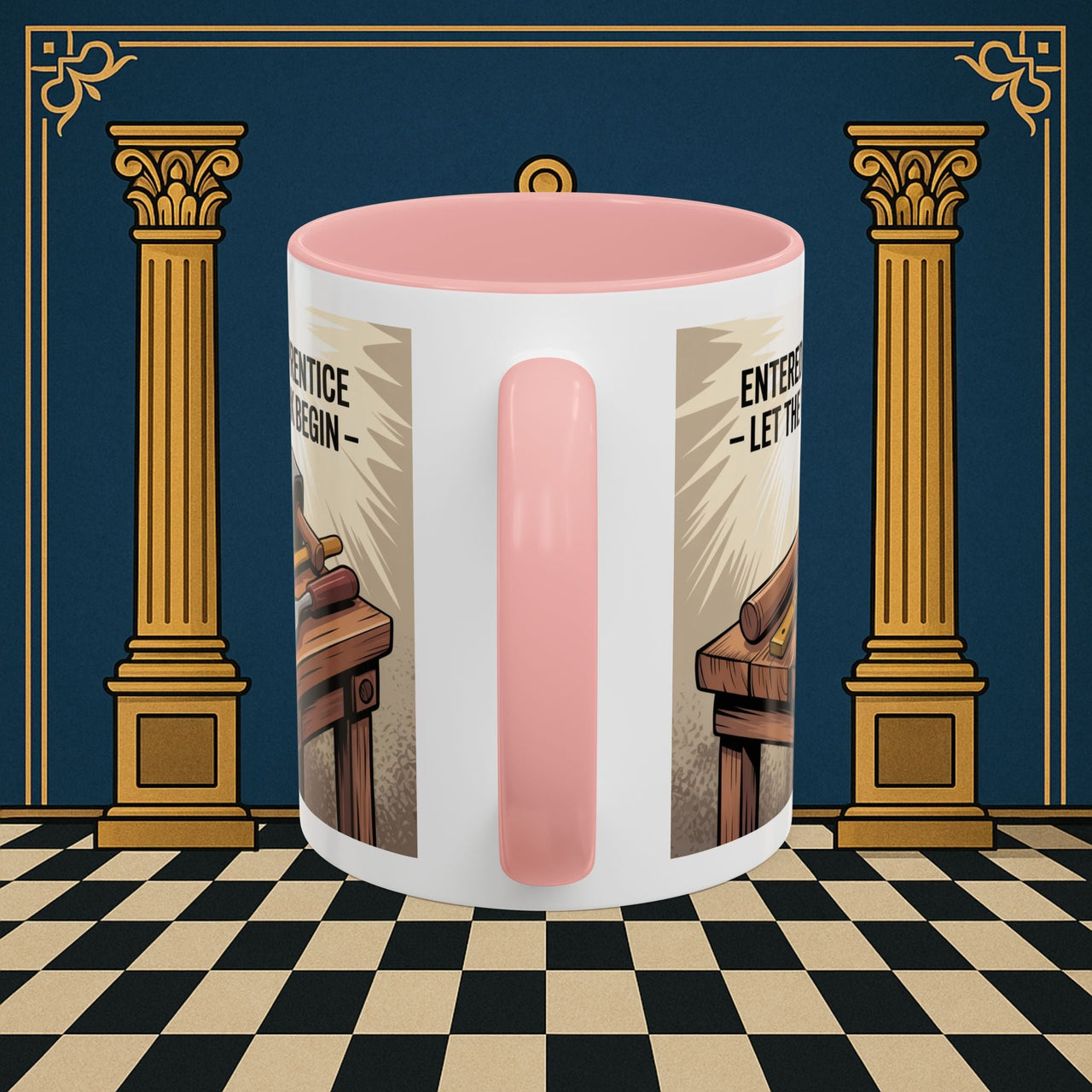 Premium Ready to Go Freemason Design | Entered Apprentice Let the work begin - Masonic Mugs