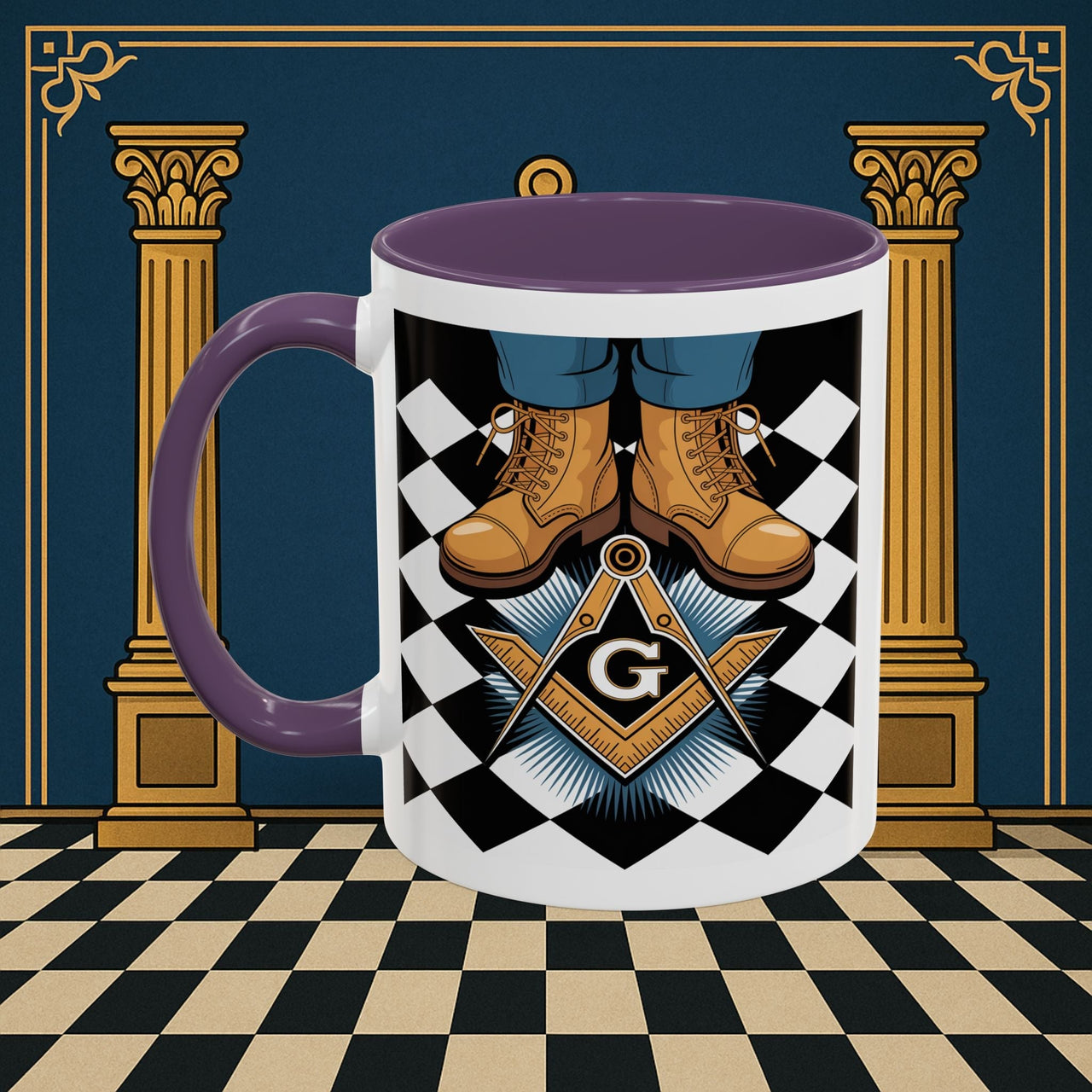 Premium Ready to Go Freemason Design | Entered Apprentice My first step on the Square - Masonic Mugs