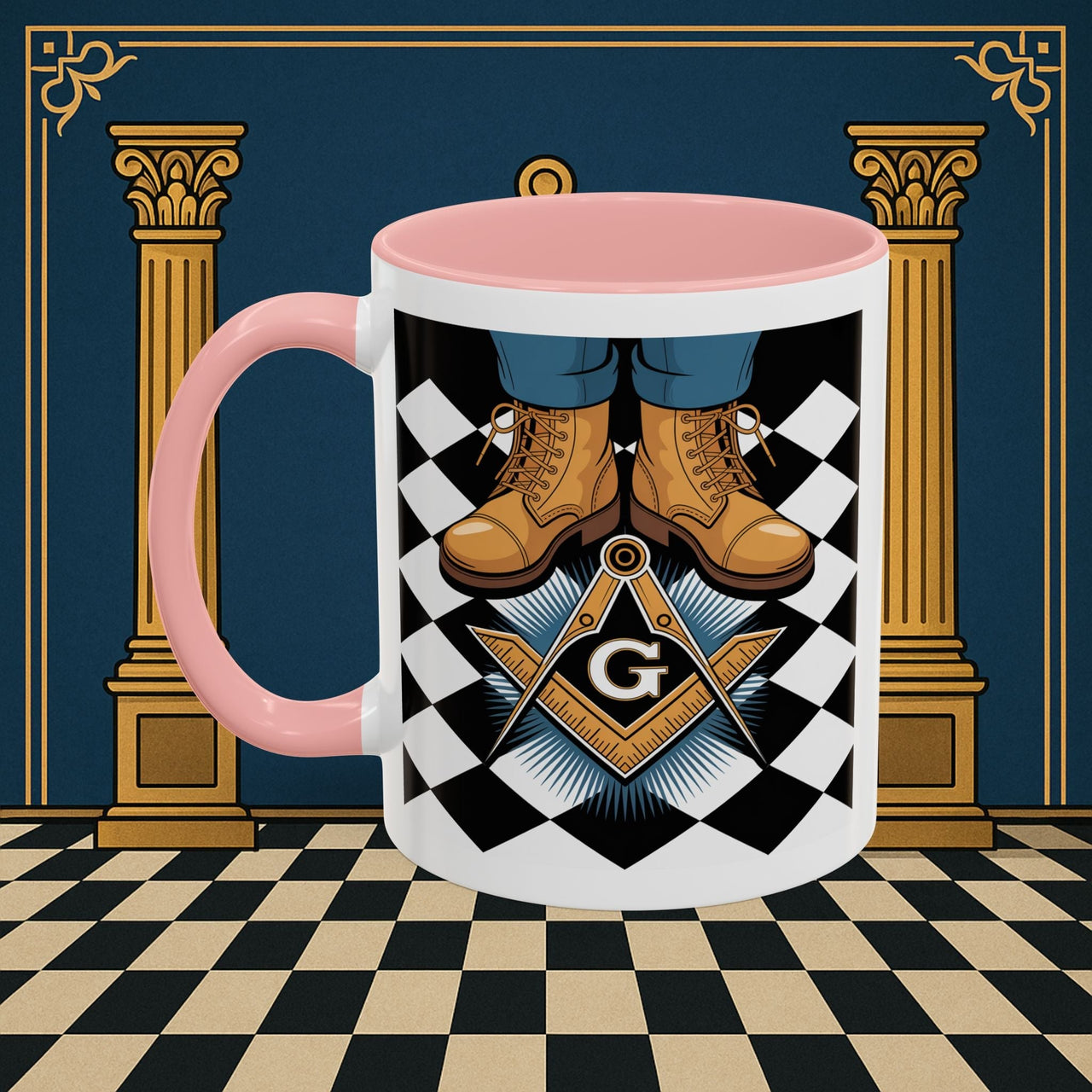 Premium Ready to Go Freemason Design | Entered Apprentice My first step on the Square - Masonic Mugs