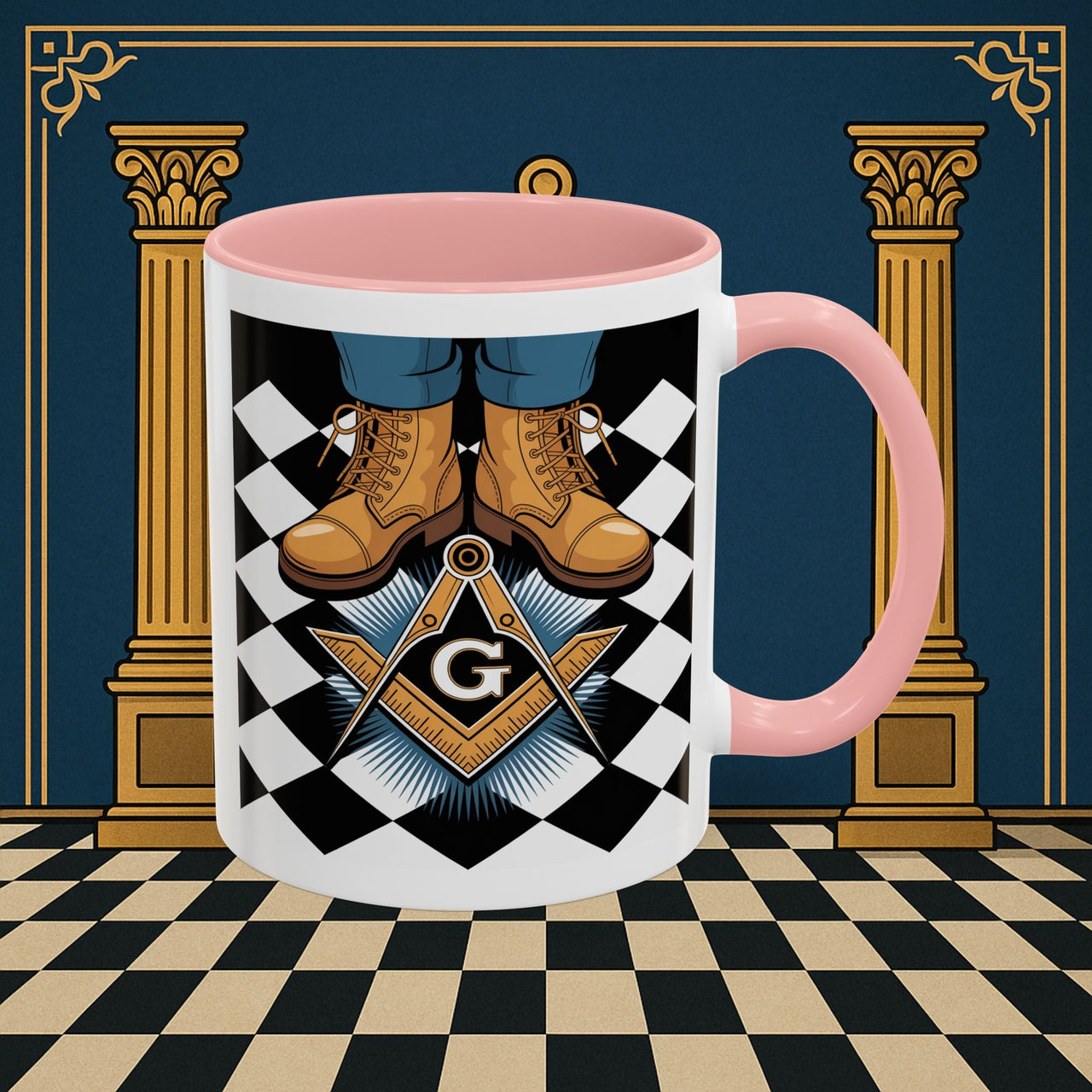Premium Ready to Go Freemason Design | Entered Apprentice My first step on the Square - Masonic Mugs