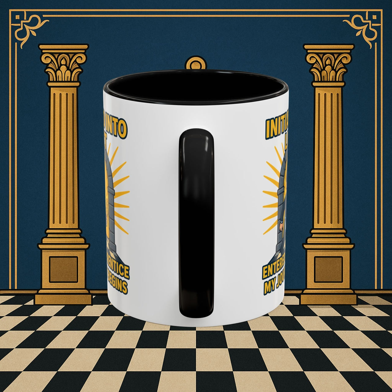 Premium Ready to Go Freemason Design | Entered Apprentice My Journey Begins - Masonic Mugs