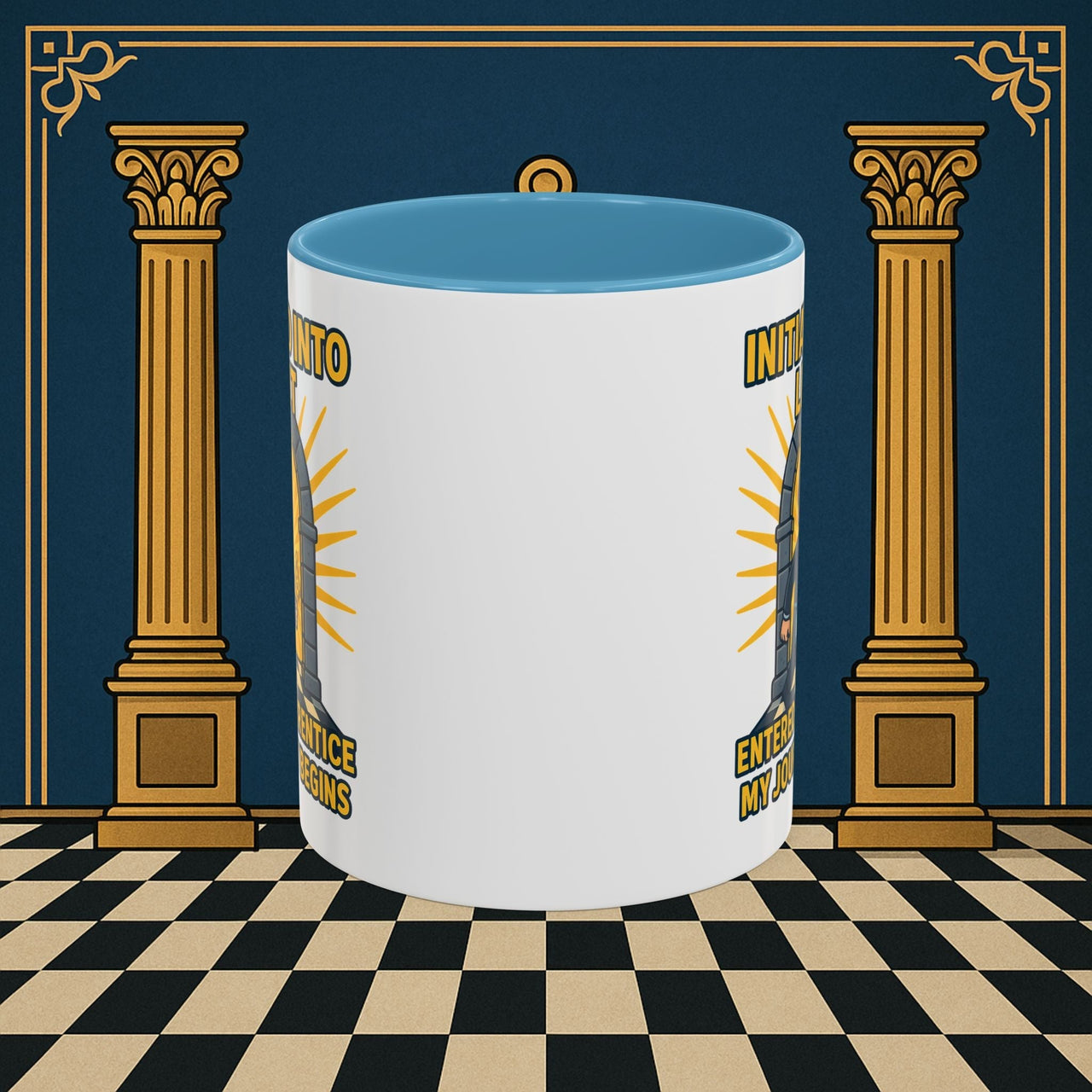 Premium Ready to Go Freemason Design | Entered Apprentice My Journey Begins - Masonic Mugs