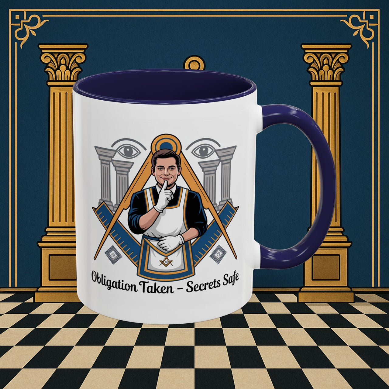 Premium Ready to Go Freemason Design | Entered Apprentice Obligation taken secrets Safe - Masonic Mugs