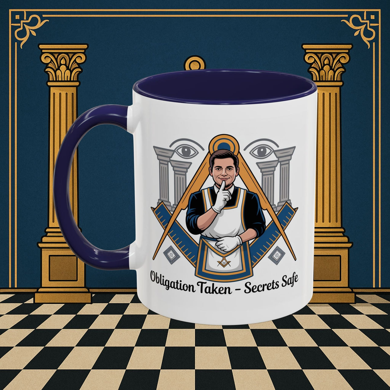 Premium Ready to Go Freemason Design | Entered Apprentice Obligation taken secrets Safe - Masonic Mugs