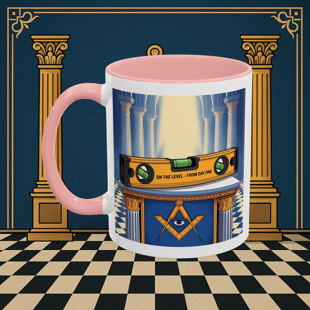 Premium Ready to Go Freemason Design | Entered Apprentice One the level from Day One - Masonic Mugs