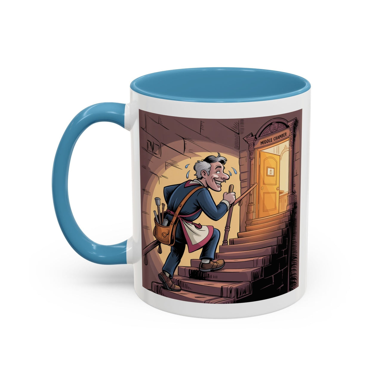Premium Ready to Go Freemason Design | Fellowcraft | Entering the Middle Chamber - Masonic Mugs