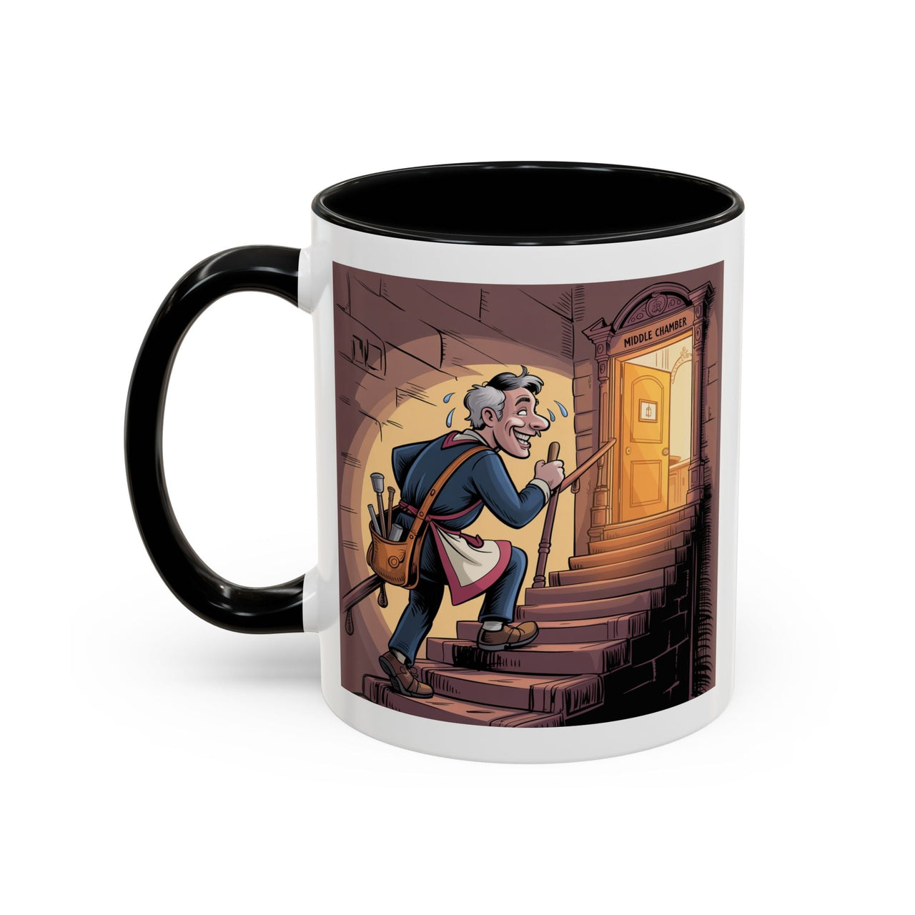 Premium Ready to Go Freemason Design | Fellowcraft | Entering the Middle Chamber - Masonic Mugs
