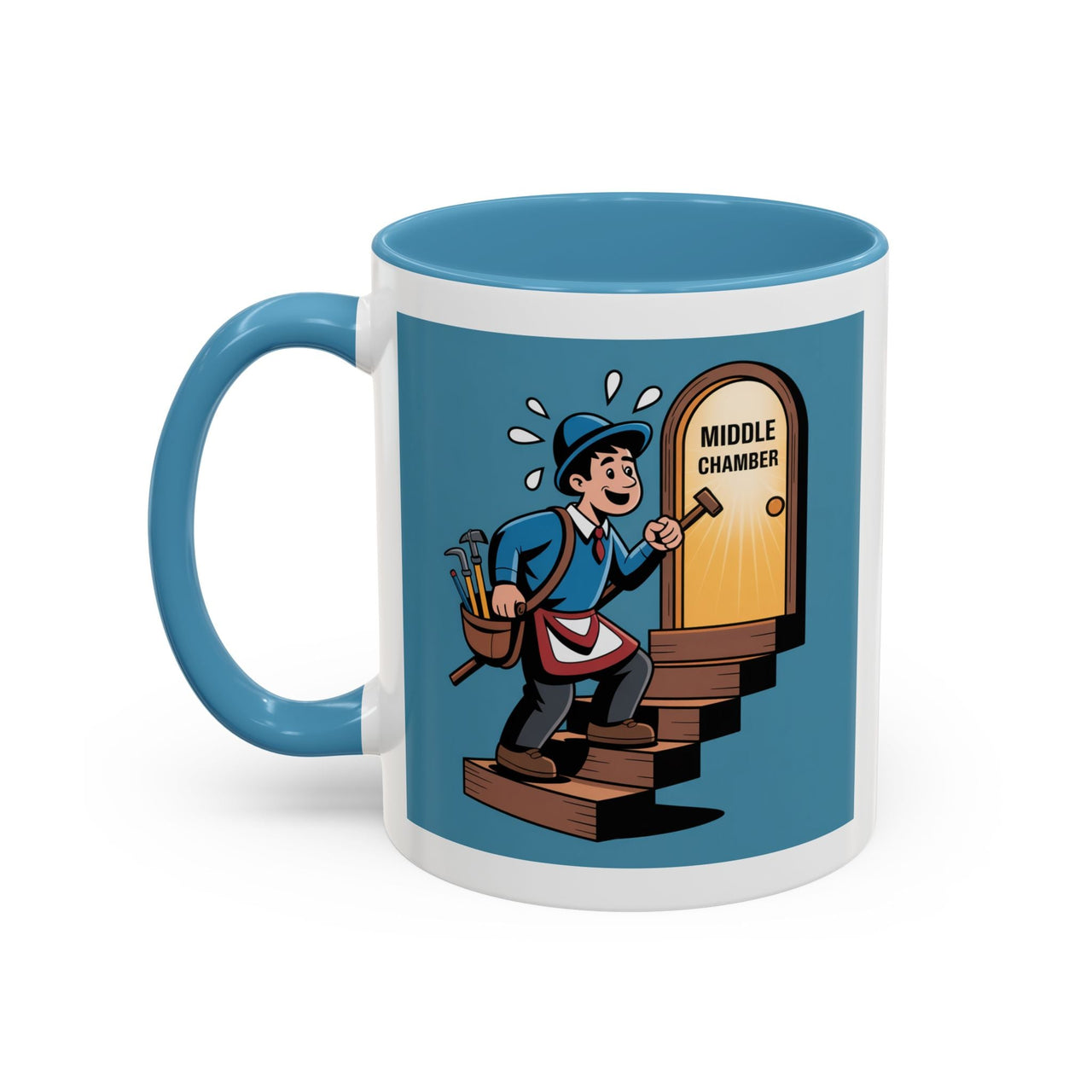 Premium Ready to Go Freemason Design | Fellowcraft | Entering the Middle Chamber - Masonic Mugs