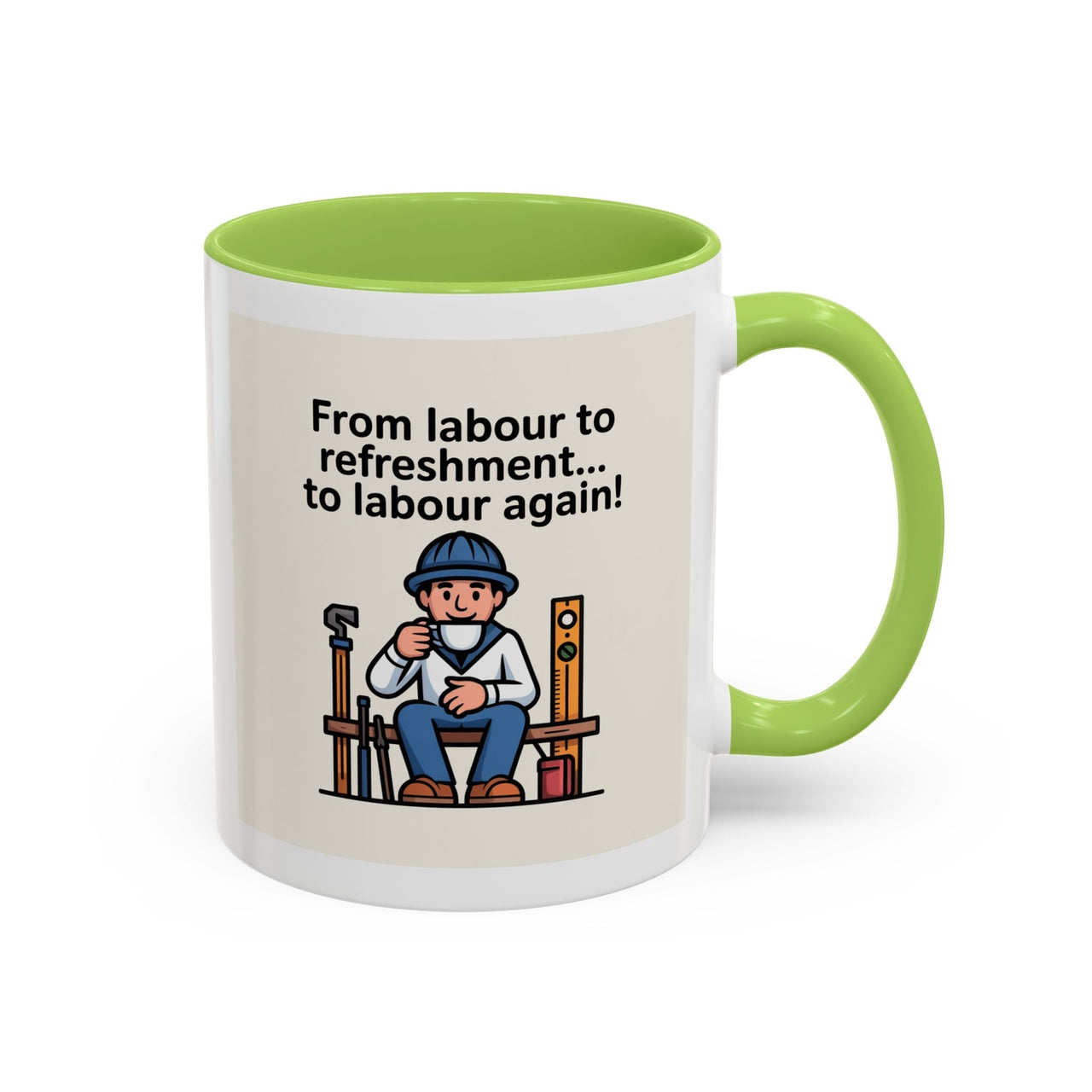 Premium Ready to Go Freemason Design | Fellowcraft | From Labour to refreshment - Masonic Mugs
