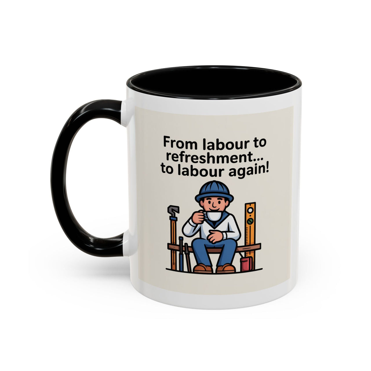Premium Ready to Go Freemason Design | Fellowcraft | From Labour to refreshment - Masonic Mugs