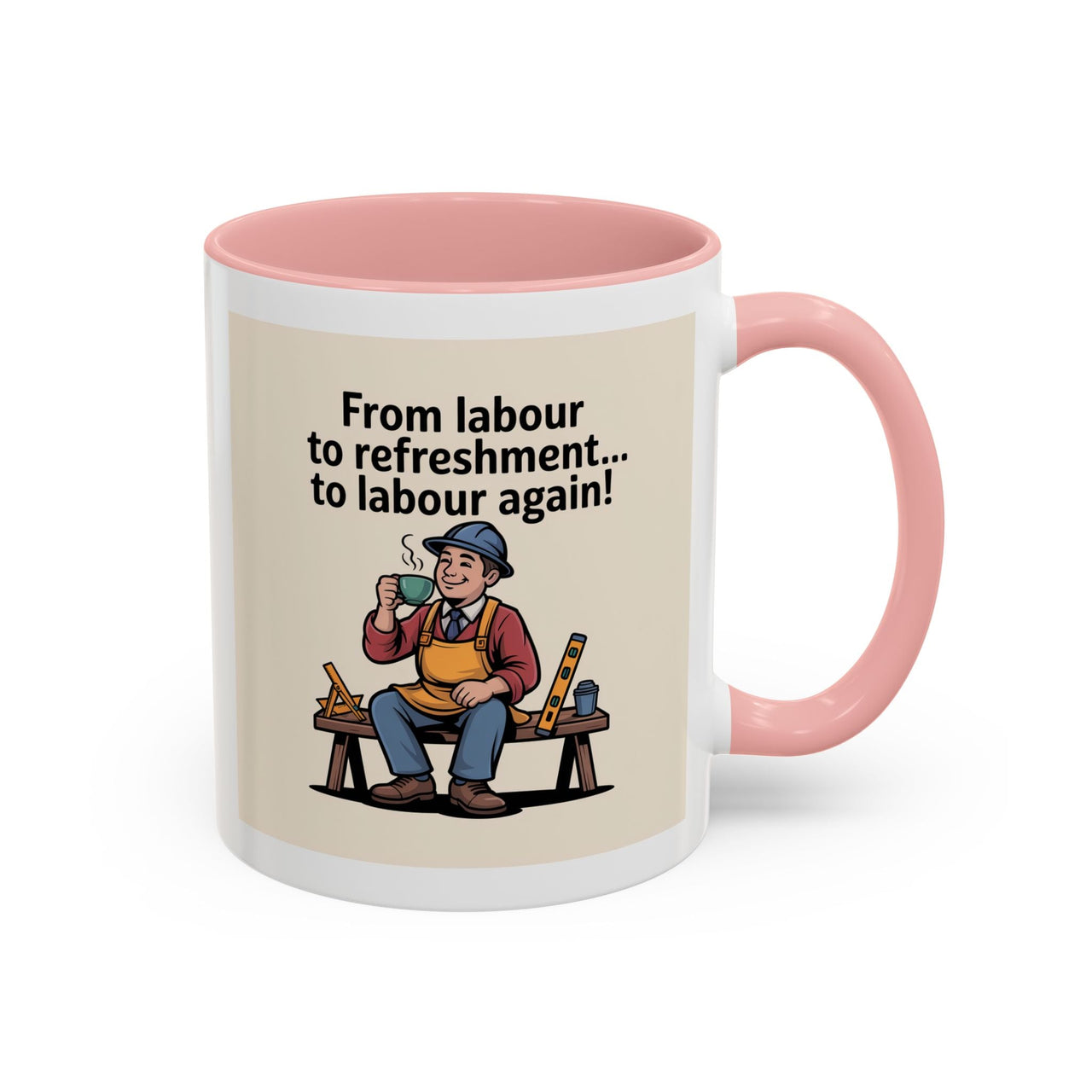 Premium Ready to Go Freemason Design | Fellowcraft | From Labour to Refreshment - Masonic Mugs