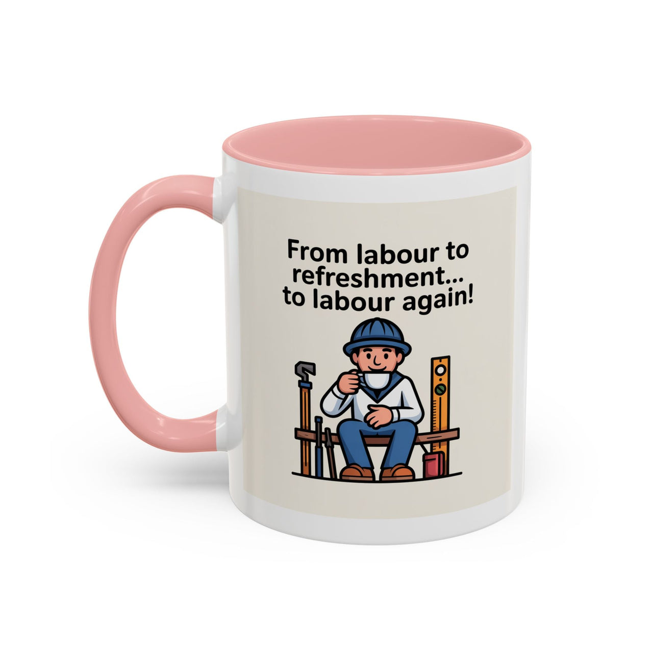 Premium Ready to Go Freemason Design | Fellowcraft | From Labour to refreshment - Masonic Mugs