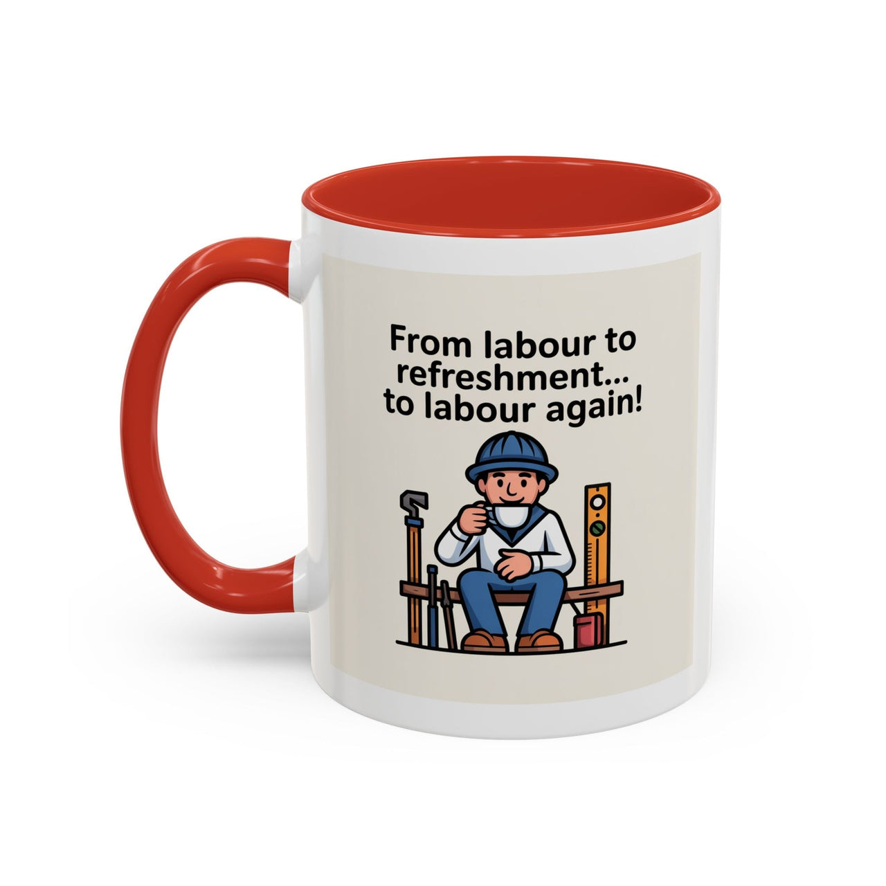 Premium Ready to Go Freemason Design | Fellowcraft | From Labour to refreshment - Masonic Mugs