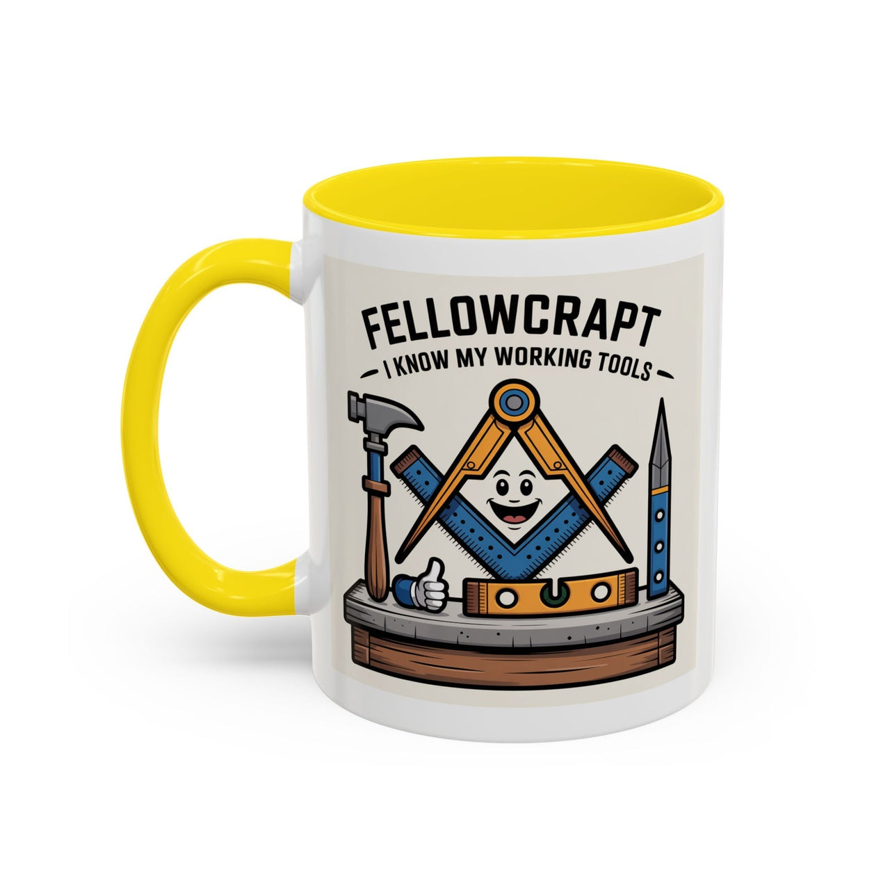 Premium Ready to Go Freemason Design | Fellowcraft | I know my working tools - Masonic Mugs