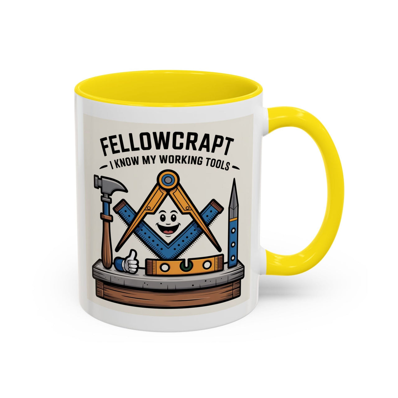 Premium Ready to Go Freemason Design | Fellowcraft | I know my working tools - Masonic Mugs