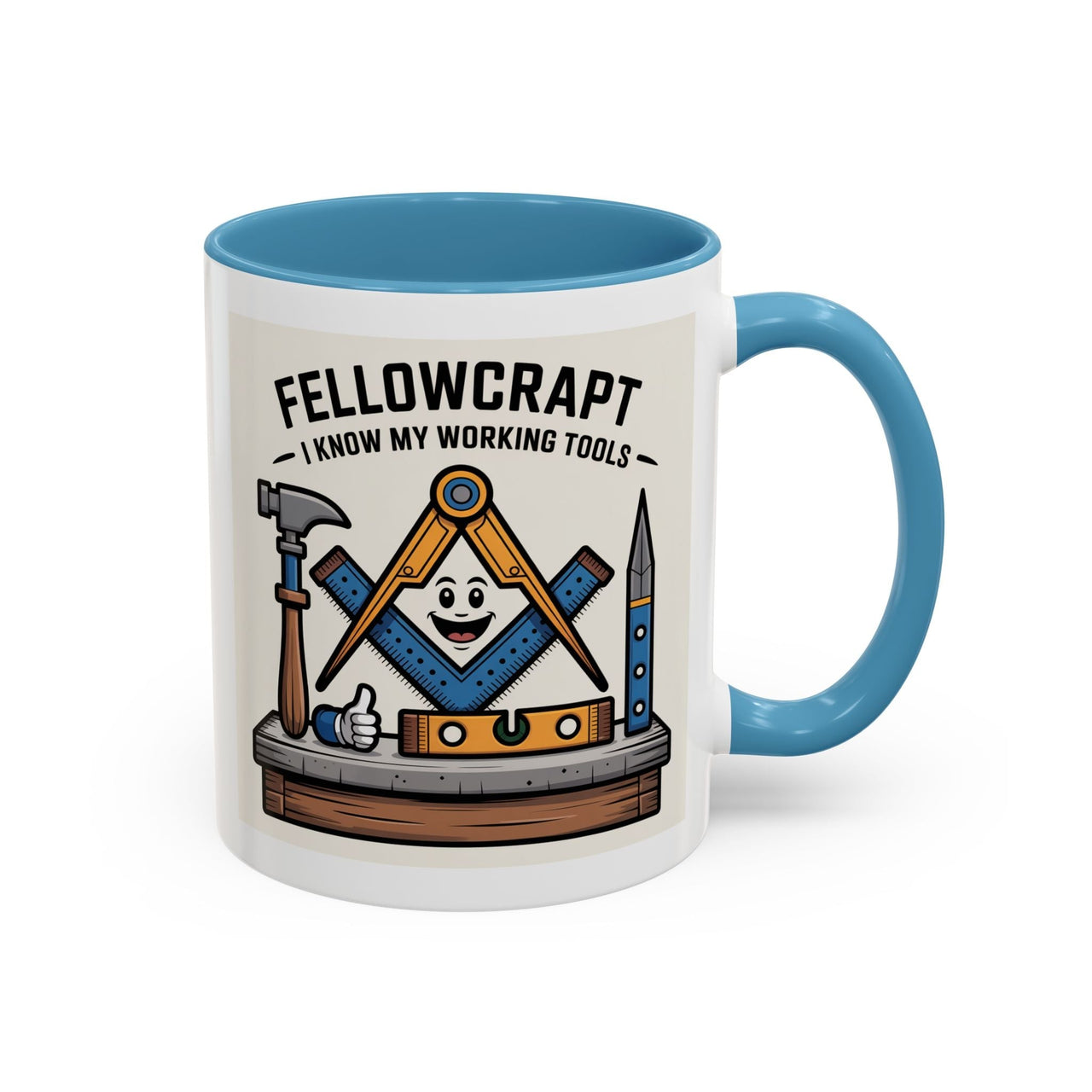 Premium Ready to Go Freemason Design | Fellowcraft | I know my working tools - Masonic Mugs