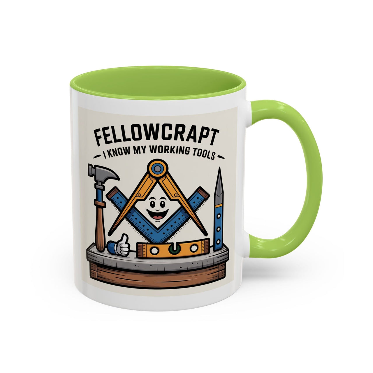 Premium Ready to Go Freemason Design | Fellowcraft | I know my working tools - Masonic Mugs
