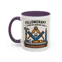 Premium Ready to Go Freemason Design | Fellowcraft | I know my working tools - Masonic Mugs