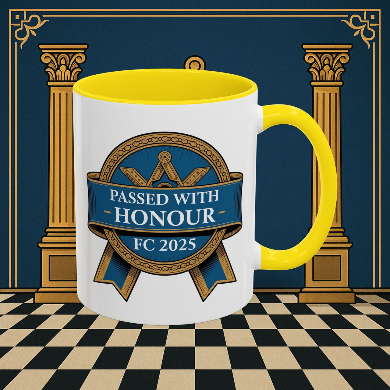 Premium Ready to Go Freemason Design | Fellowcraft | Passed with Honour 2025 - Masonic Mugs