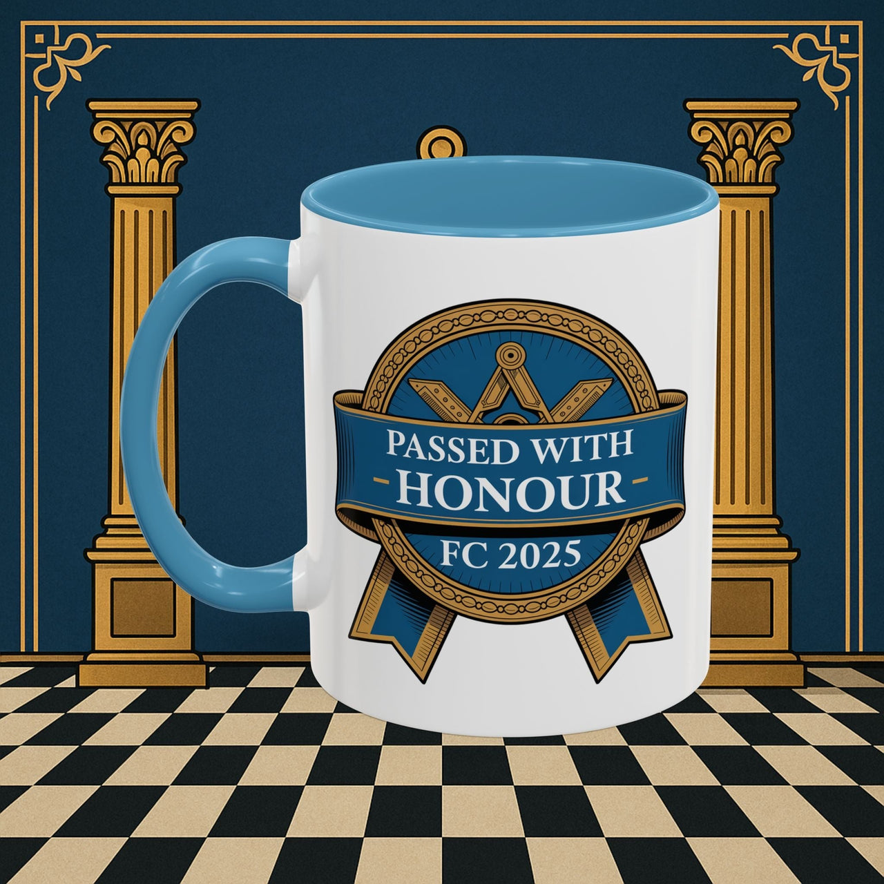 Premium Ready to Go Freemason Design | Fellowcraft | Passed with Honour 2025 - Masonic Mugs