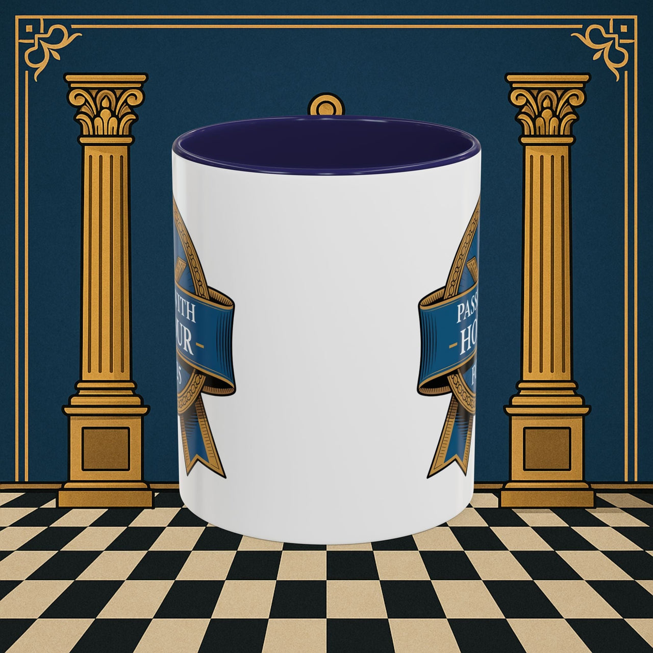 Premium Ready to Go Freemason Design | Fellowcraft | Passed with Honour 2025 - Masonic Mugs
