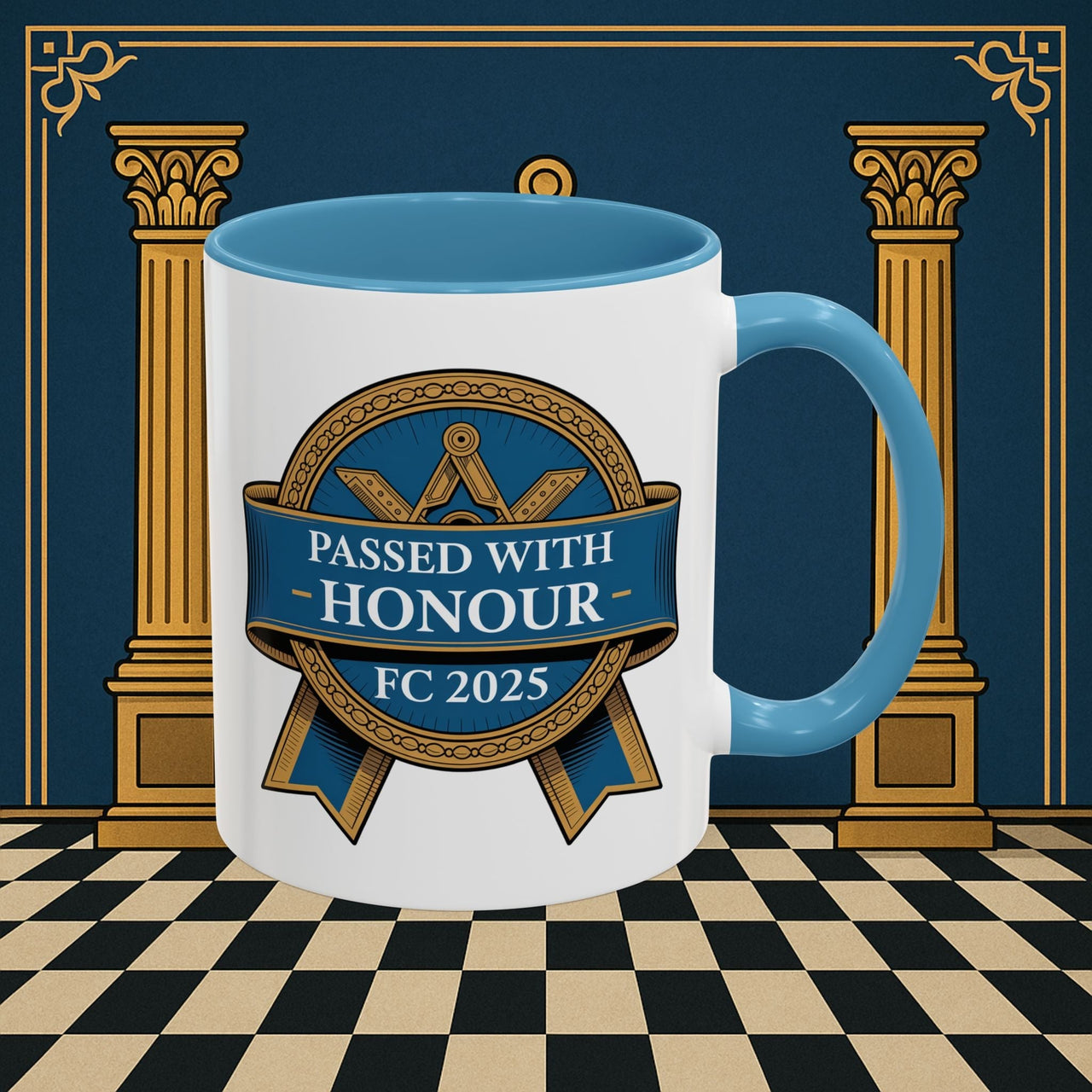 Premium Ready to Go Freemason Design | Fellowcraft | Passed with Honour 2025 - Masonic Mugs