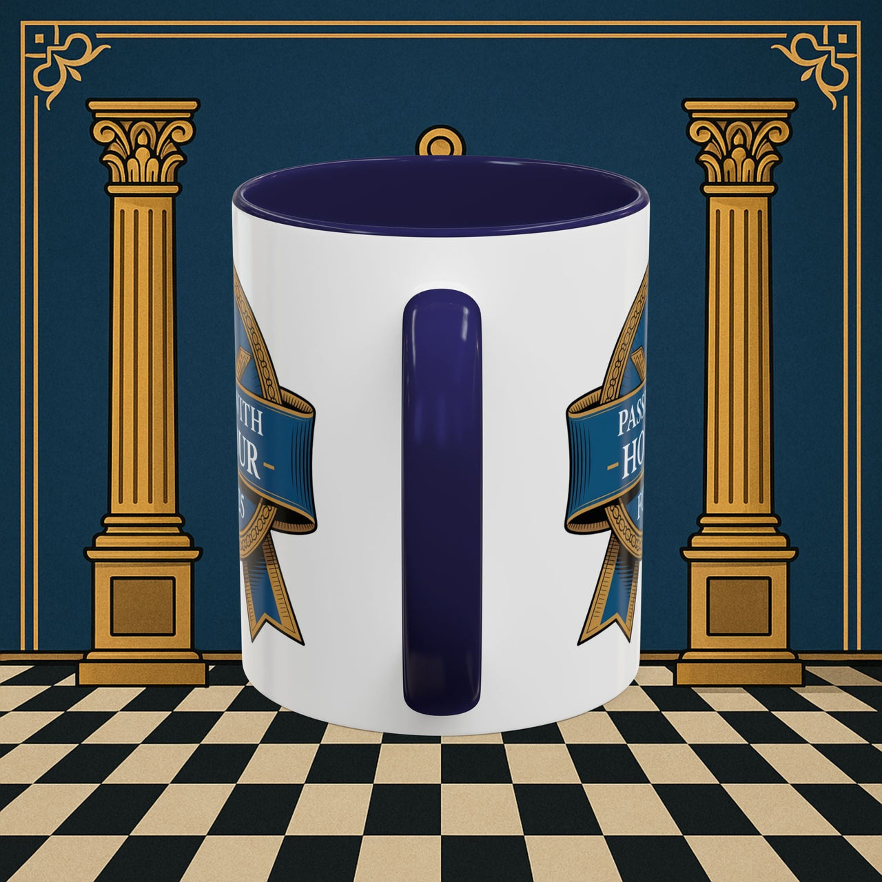 Premium Ready to Go Freemason Design | Fellowcraft | Passed with Honour 2025 - Masonic Mugs