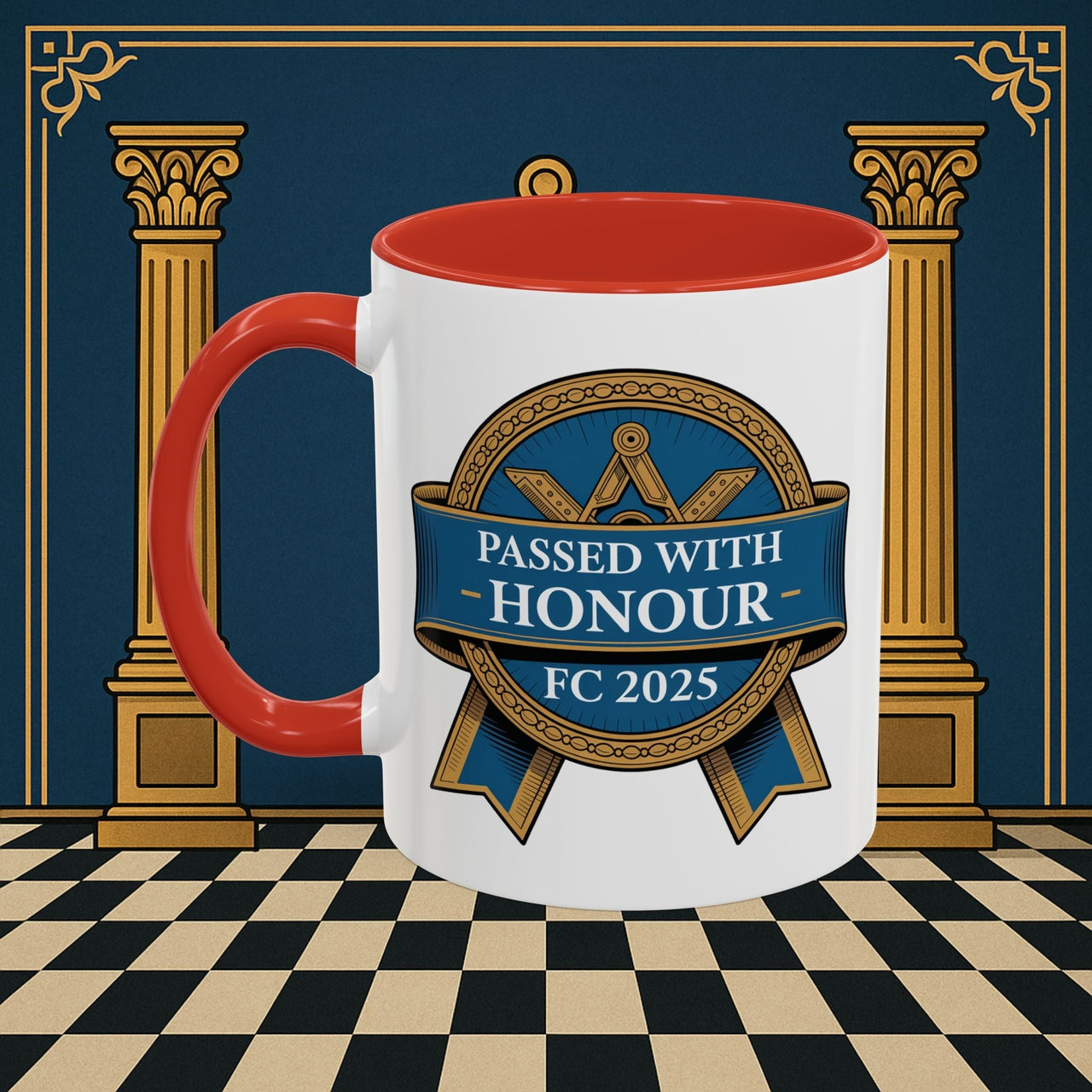 Premium Ready to Go Freemason Design | Fellowcraft | Passed with Honour 2025 - Masonic Mugs