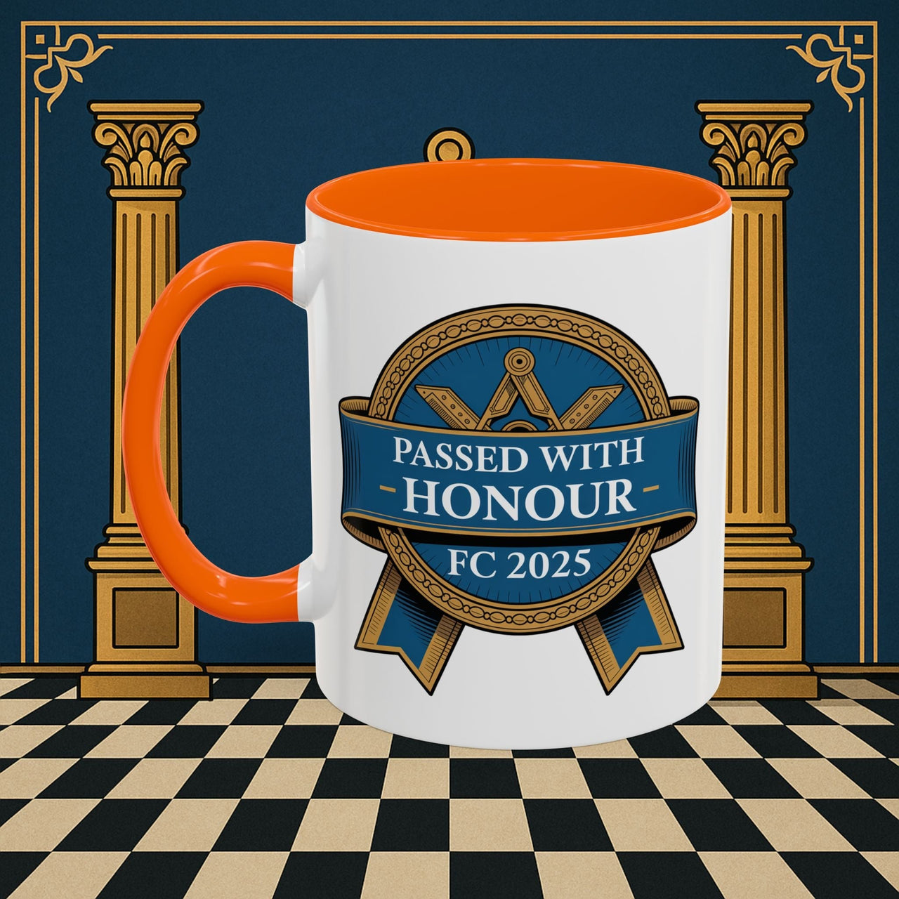 Premium Ready to Go Freemason Design | Fellowcraft | Passed with Honour 2025 - Masonic Mugs