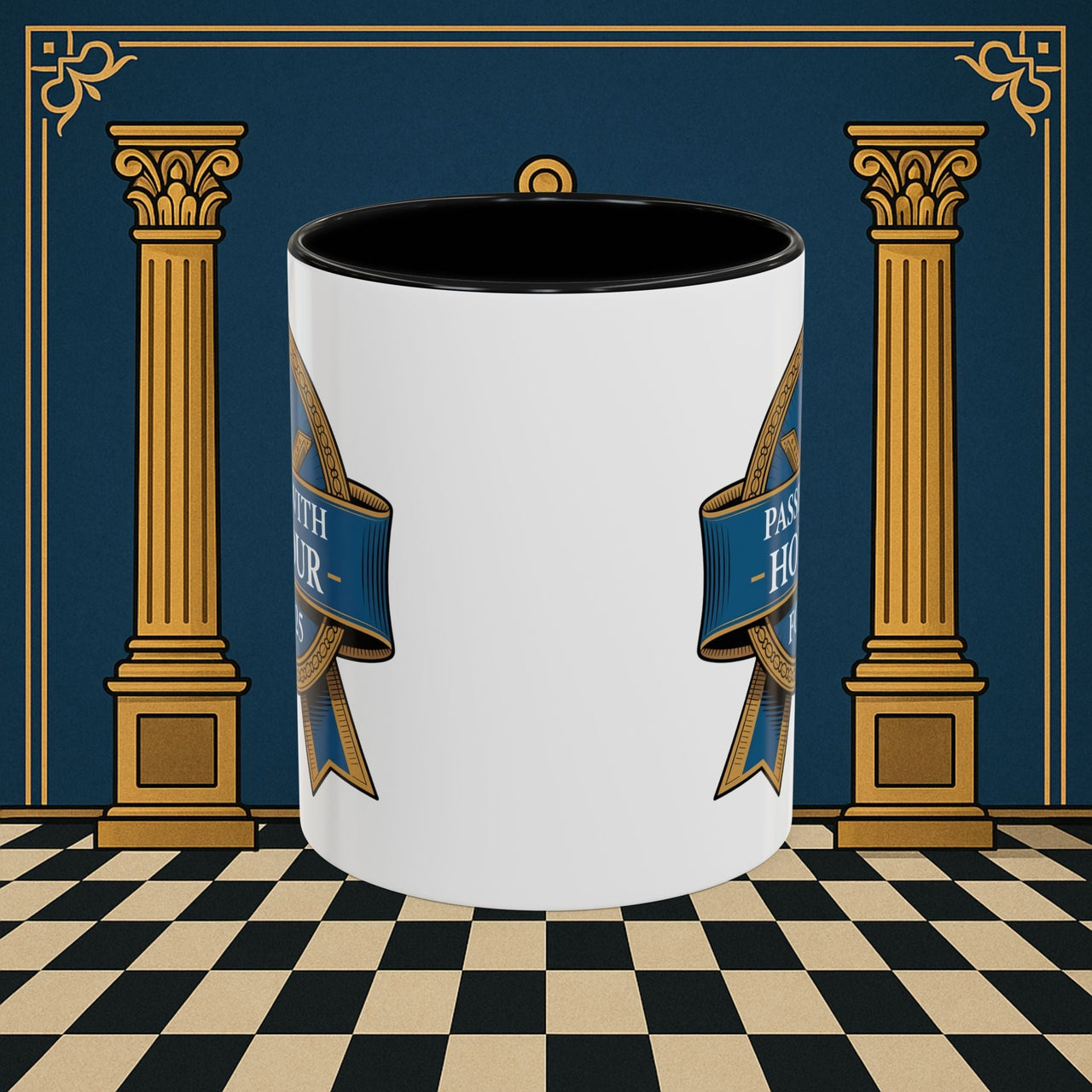 Premium Ready to Go Freemason Design | Fellowcraft | Passed with Honour 2025 - Masonic Mugs