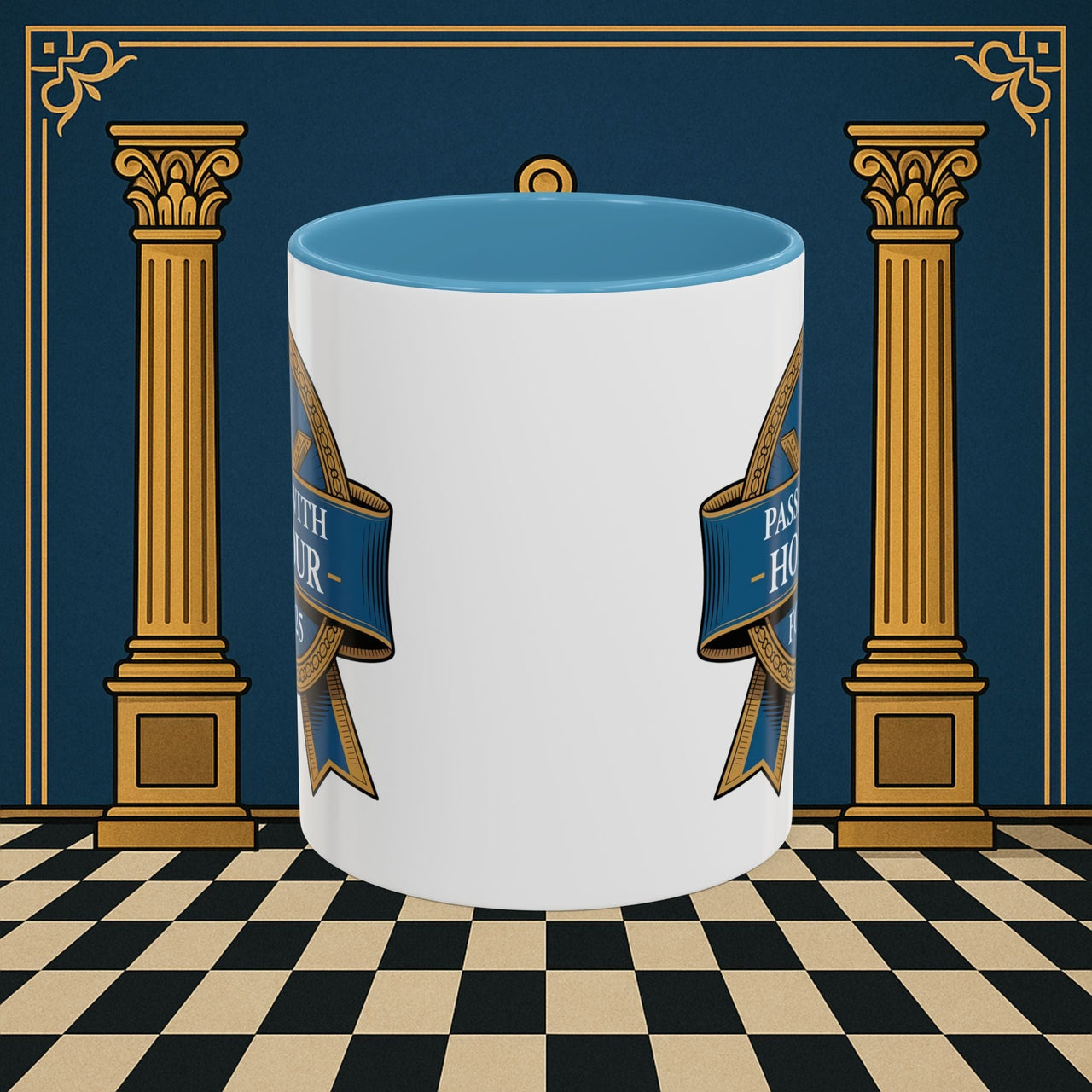Premium Ready to Go Freemason Design | Fellowcraft | Passed with Honour 2025 - Masonic Mugs