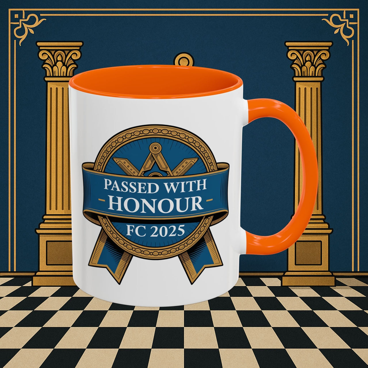 Premium Ready to Go Freemason Design | Fellowcraft | Passed with Honour 2025 - Masonic Mugs