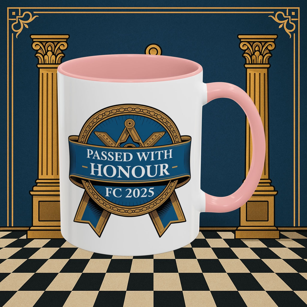 Premium Ready to Go Freemason Design | Fellowcraft | Passed with Honour 2025 - Masonic Mugs
