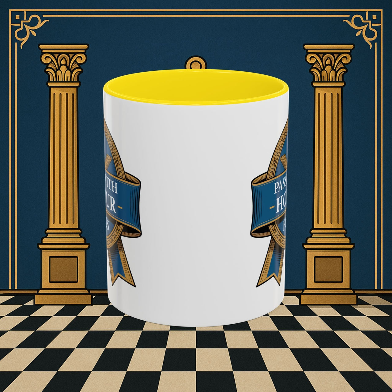 Premium Ready to Go Freemason Design | Fellowcraft | Passed with Honour 2025 - Masonic Mugs
