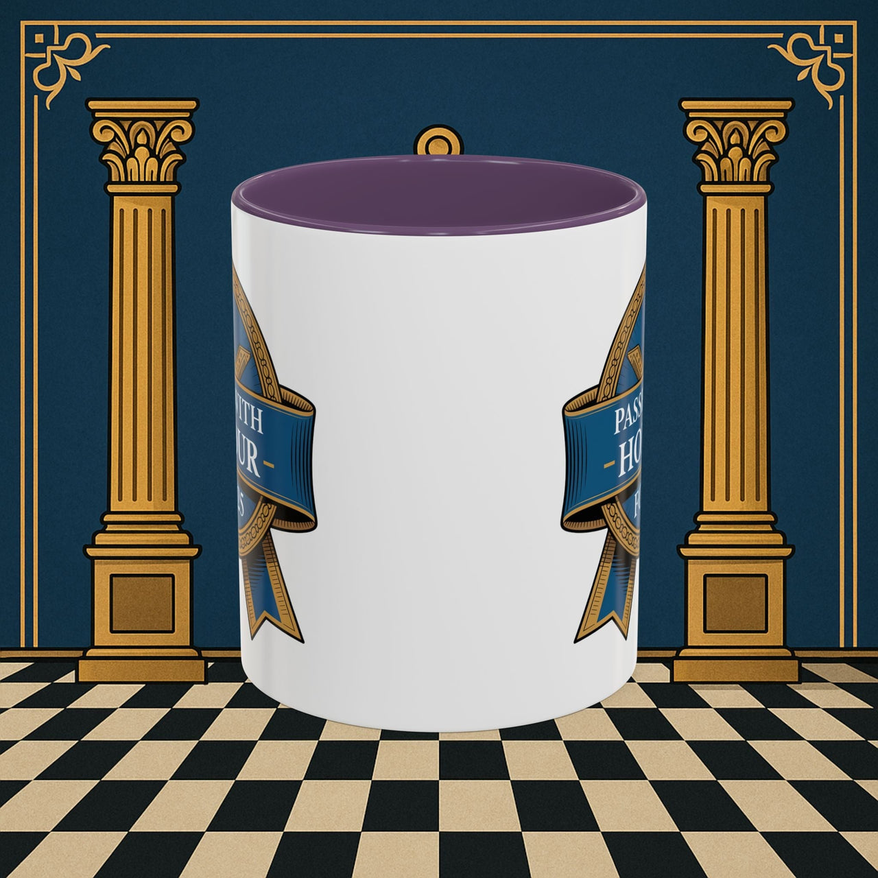 Premium Ready to Go Freemason Design | Fellowcraft | Passed with Honour 2025 - Masonic Mugs