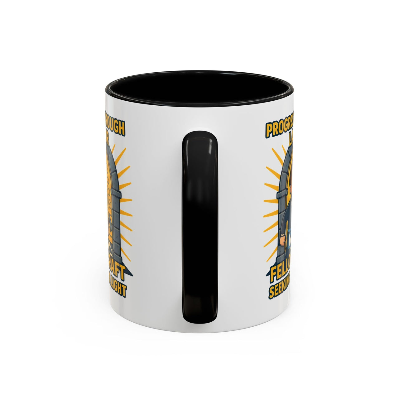 Premium Ready to Go Freemason Design | Fellowcraft | Progress through Labour - Masonic Mugs