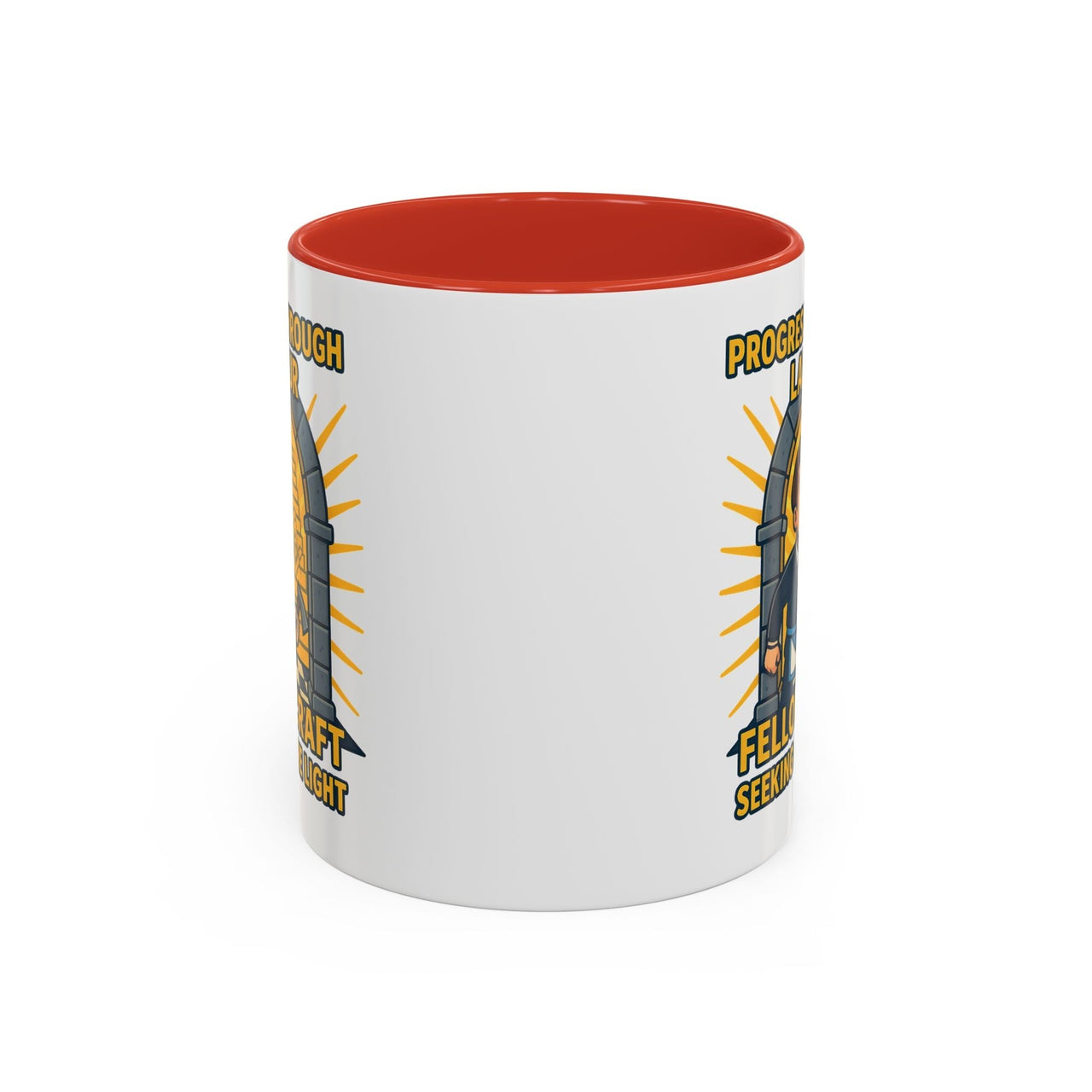 Premium Ready to Go Freemason Design | Fellowcraft | Progress through Labour - Masonic Mugs