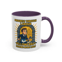 Premium Ready to Go Freemason Design | Fellowcraft | Progress through Labour - Masonic Mugs