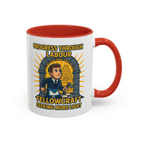 Premium Ready to Go Freemason Design | Fellowcraft | Progress through Labour - Masonic Mugs