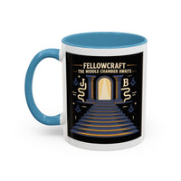 Premium Ready to Go Freemason Design | Fellowcraft | The middle chamber awaits - Masonic Mugs