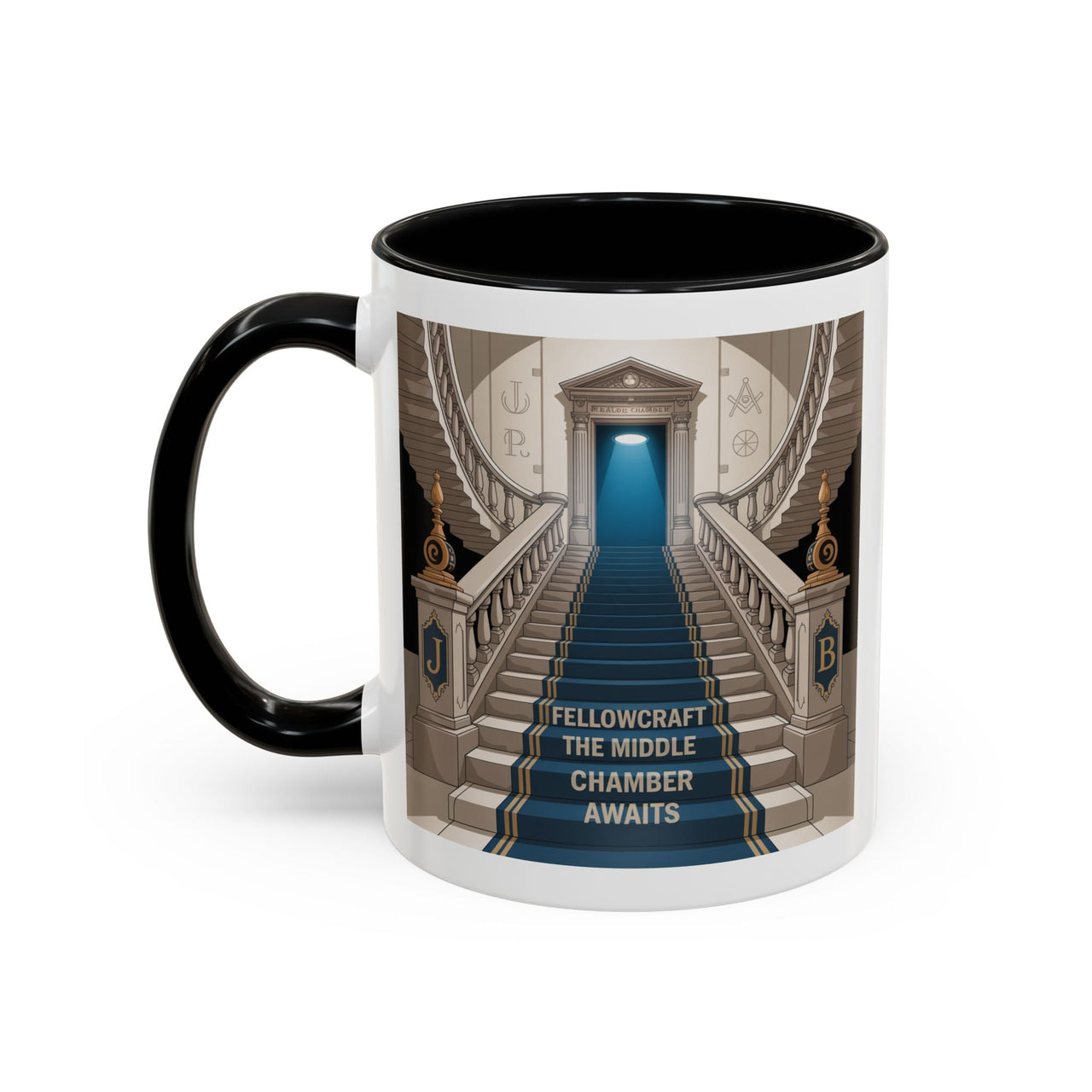 Premium Ready to Go Freemason Design | Fellowcraft | The Middle Chamber Awaits - Masonic Mugs