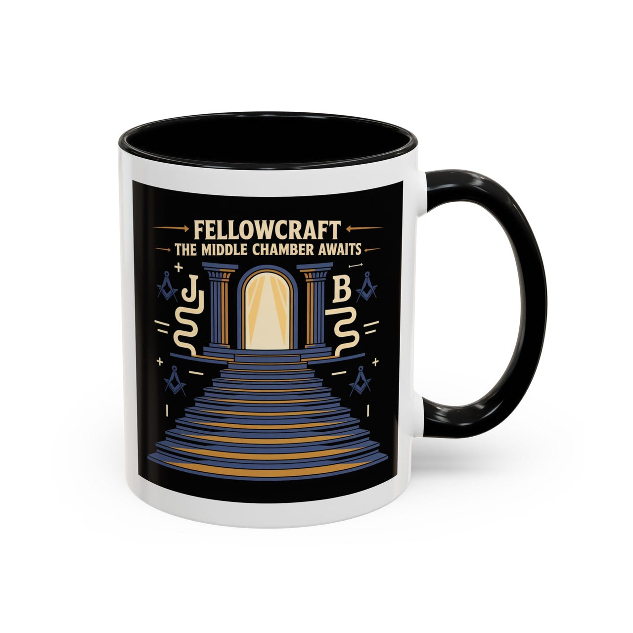 Premium Ready to Go Freemason Design | Fellowcraft | The middle chamber awaits - Masonic Mugs