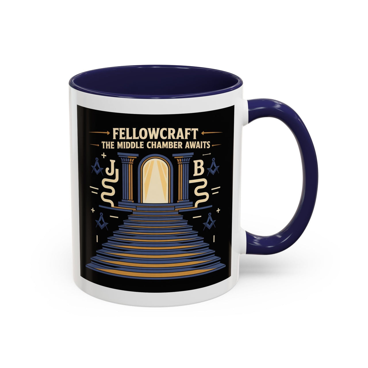 Premium Ready to Go Freemason Design | Fellowcraft | The middle chamber awaits - Masonic Mugs