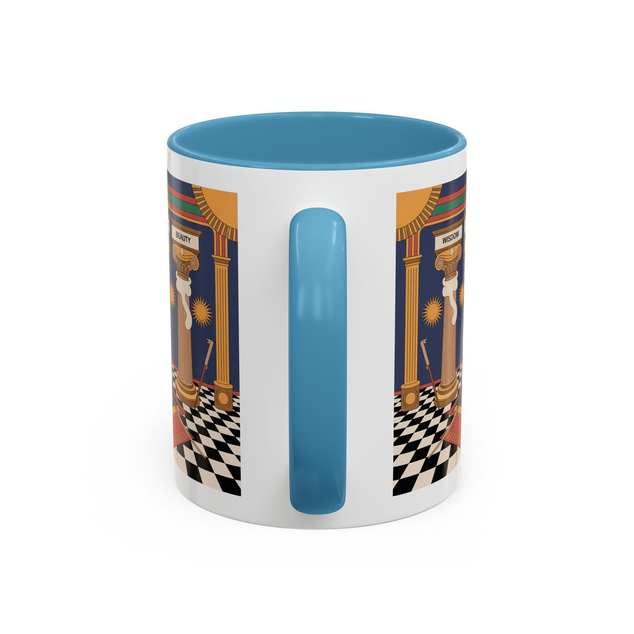 Premium Ready to Go Freemason Design | Fellowcraft | Wisdom Strength Beauty - Masonic Mugs