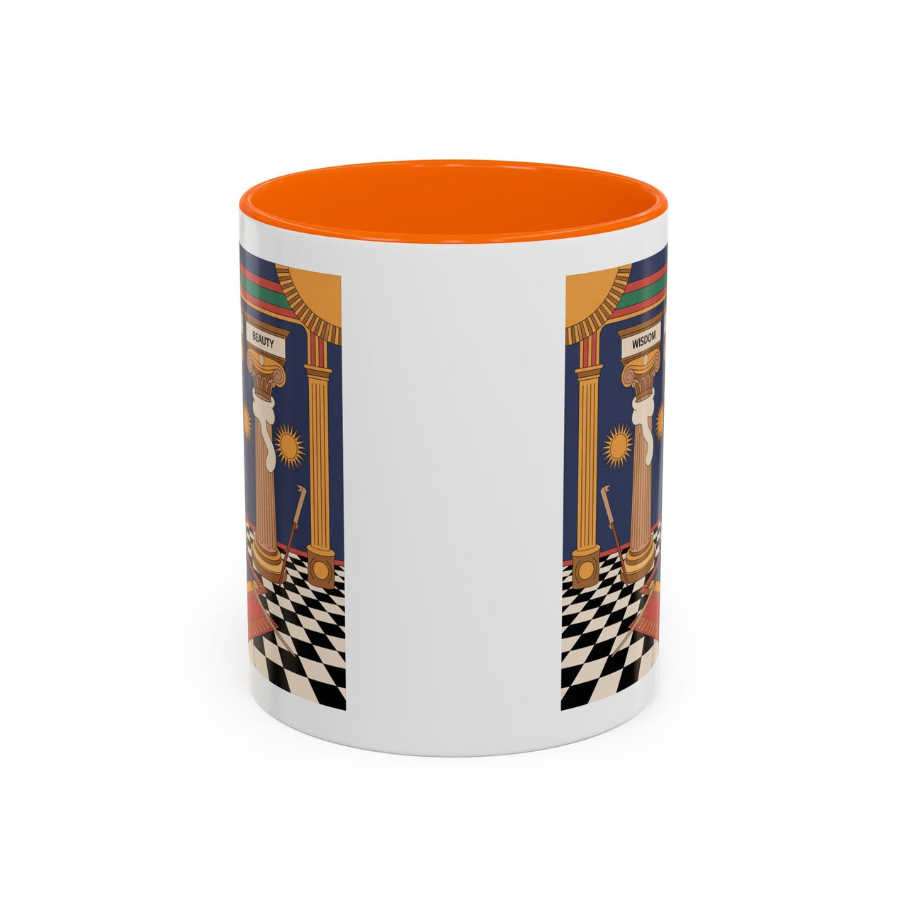 Premium Ready to Go Freemason Design | Fellowcraft | Wisdom Strength Beauty - Masonic Mugs