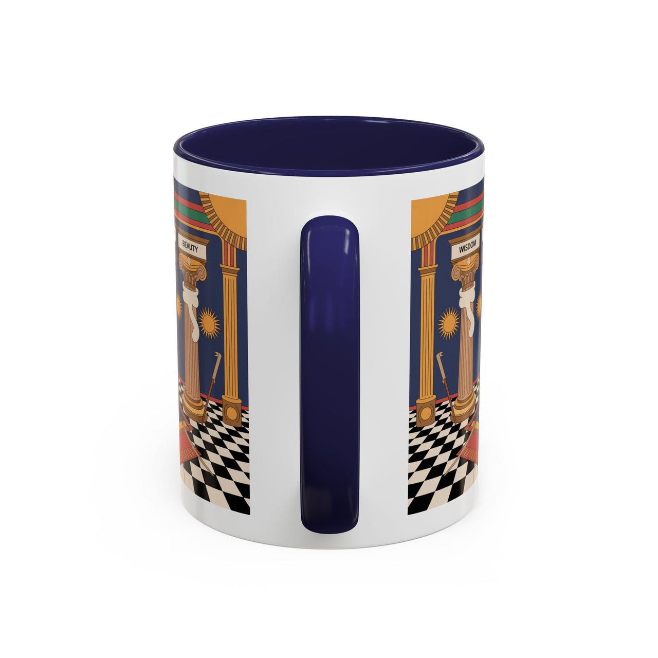 Premium Ready to Go Freemason Design | Fellowcraft | Wisdom Strength Beauty - Masonic Mugs