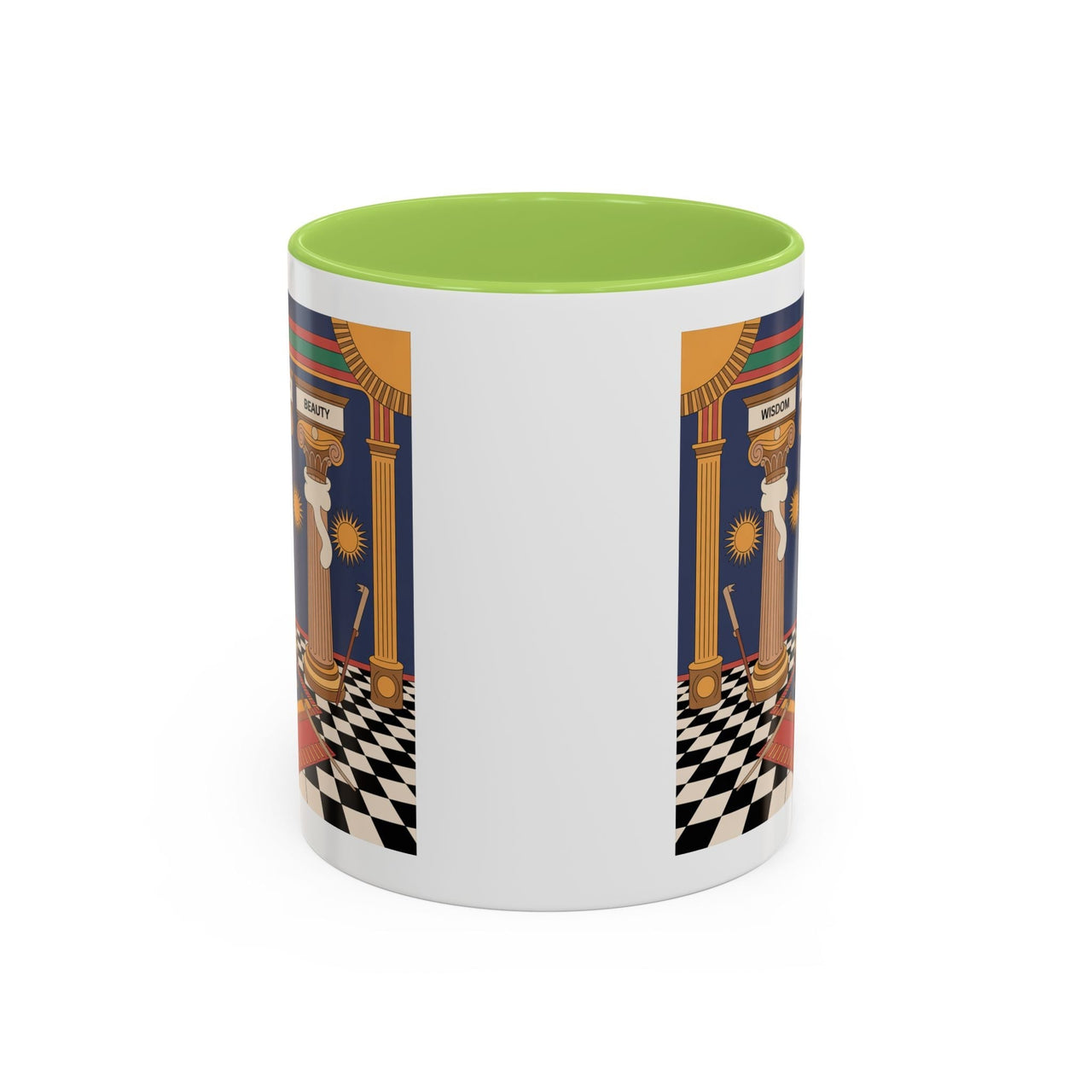 Premium Ready to Go Freemason Design | Fellowcraft | Wisdom Strength Beauty - Masonic Mugs