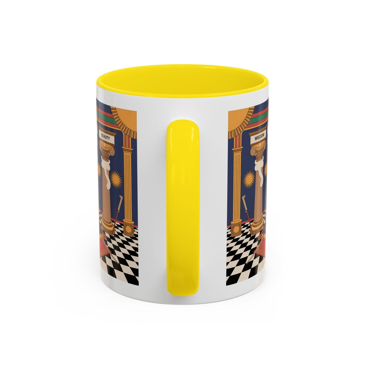 Premium Ready to Go Freemason Design | Fellowcraft | Wisdom Strength Beauty - Masonic Mugs