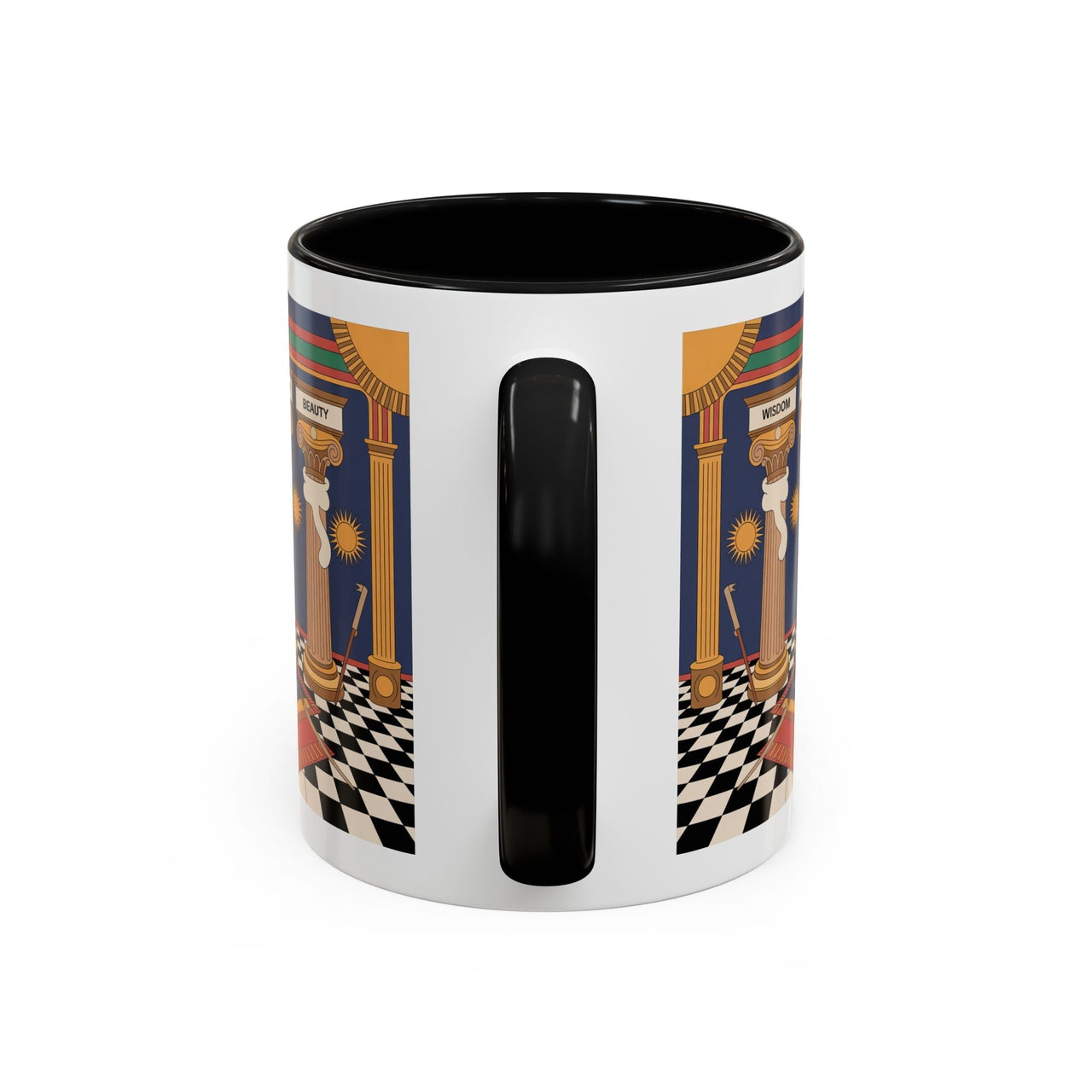 Premium Ready to Go Freemason Design | Fellowcraft | Wisdom Strength Beauty - Masonic Mugs